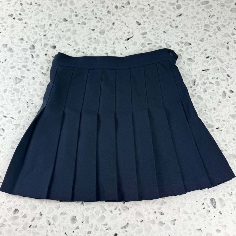 American Apparel Navy Blue Pleated Mini Skirt Size S